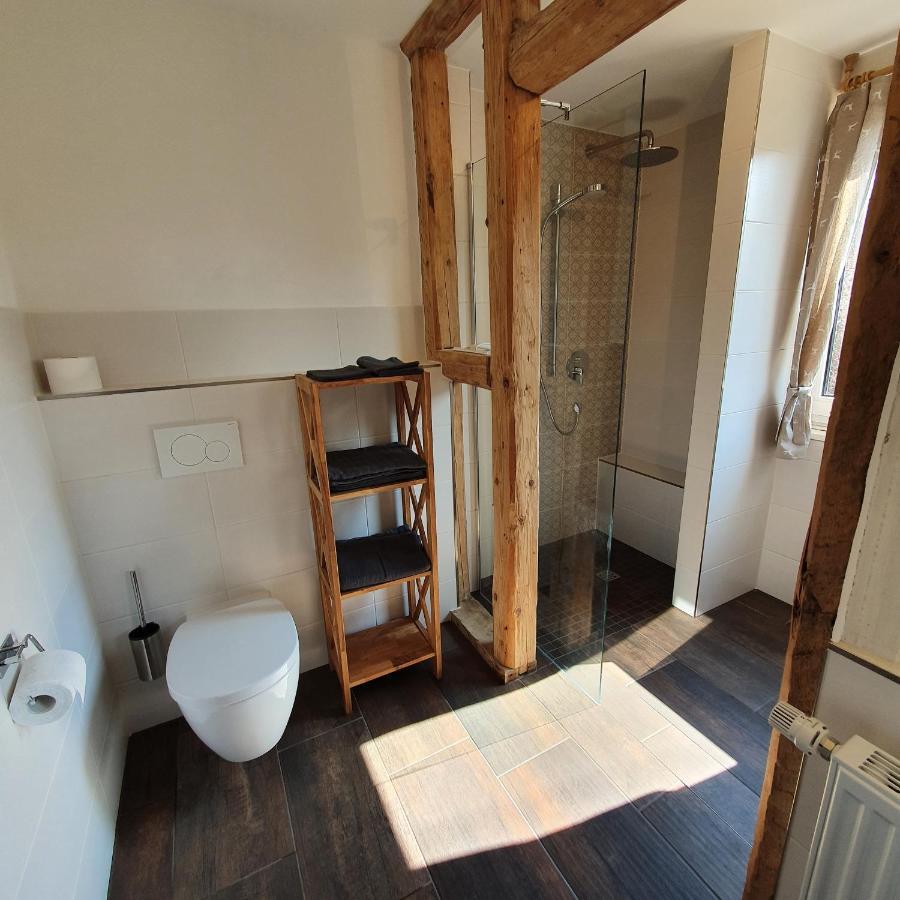 Alte Backstube - Ferienwohnung Huettenstube Und Ferienzimmer Auszeit Erkenbrechtsweiler ภายนอก รูปภาพ